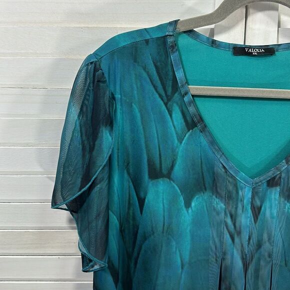 Women's Peacock Tunic Size XXL Beautiful Top NWOT - Picture 3 of 11